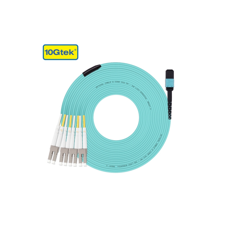 万兆通光电 40G MPO-8LC 万兆OM3多模光纤跳线MTP-8LC 万兆跳线可定做 10米 MPO-8LC